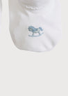 Newborn Booties With Rocking Horse Embroidery Blue (1-3mths) Knitted Accessories from Pepa London US