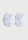 Old Newborn Booties With Rocking Horse Embroidery Pink (0-3mths) Knitted Accessories from Pepa London US