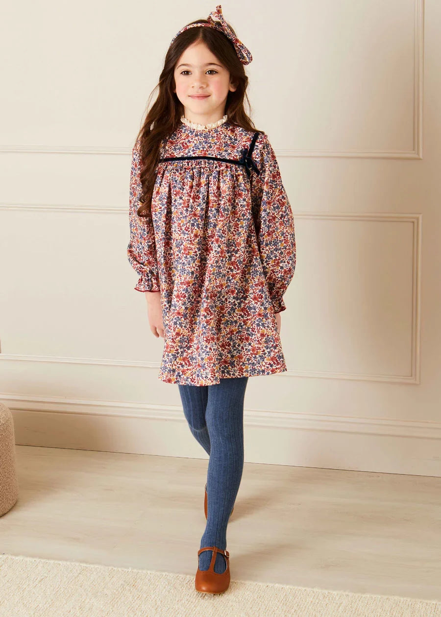 Ribbed Tights in Denim (0mths-10yrs) Tights from Pepa London US