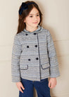 Walton Boucle Jacket in Blue (4-10yrs) Coats  from Pepa London US