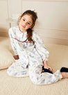 Toile Ruffle Collar Pyjamas in Blue (18mths-10yrs) Nightwear  from Pepa London US