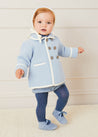 Austrian Double Breasted Wool Baby Coat in Baby Blue (6mths-3yrs) Coats  from Pepa London US