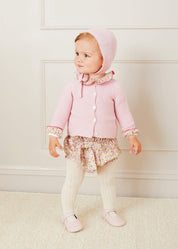 Openwork Bonnet in Pink (S-L) KNITTED ACCESSORIES from Pepa London US