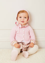 Openwork Cardigan In Pink (6mths-10yrs) KNITWEAR  from Pepa London