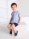 Classic Turn-up Hem Cotton Shorts in Navy (18mths-3yrs) Shorts  from Pepa London US