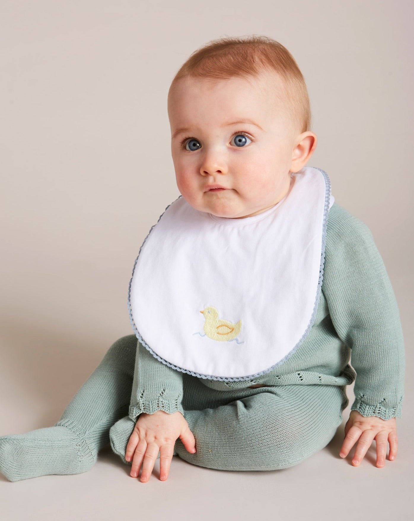 Duck Embroidered Cotton Bib Accessories from Pepa London US