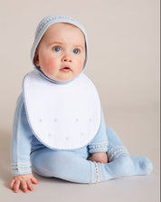 Blue Dotted Cotton Bib ACCESSORIES from Pepa London US