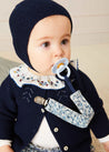 Floral Embroidered Collar Long Sleeve Bodysuit in Blue (1mth-3yrs) Tops & Bodysuits  from Pepa London US