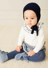 Openwork Knitted Bonnet in Navy (S-L) Bonnets from Pepa London US