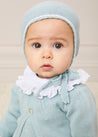 Openwork Detail Baby Cardigan in Green (1-6mths) Knitwear  from Pepa London US