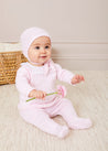 Lace Trim Ruffle Collar Knitted Set in Pink (1-6mths) Knitted Sets from Pepa London US