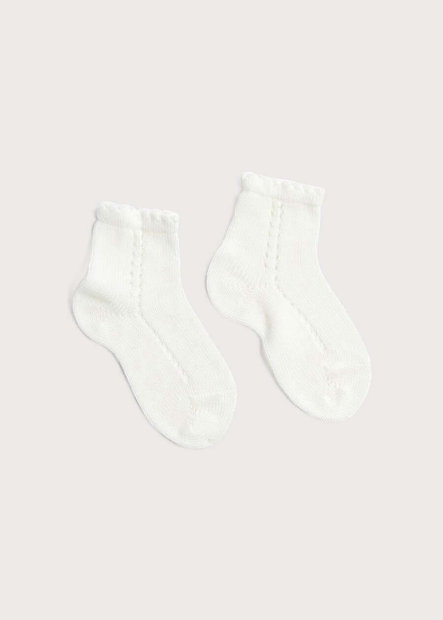 Openwork short socks White (0mths-8yrs) Socks from Pepa London US