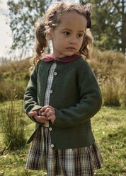 Openwork Wool Cardigan in Green (2-10yrs)