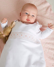 Pink Hand Smocked Sleeping Bag (3-18mths) Accessories from Pepa London US