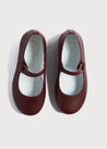 Leather Mary Jane Shoes in Burgundy (24-34EU) Shoes from Pepa London US