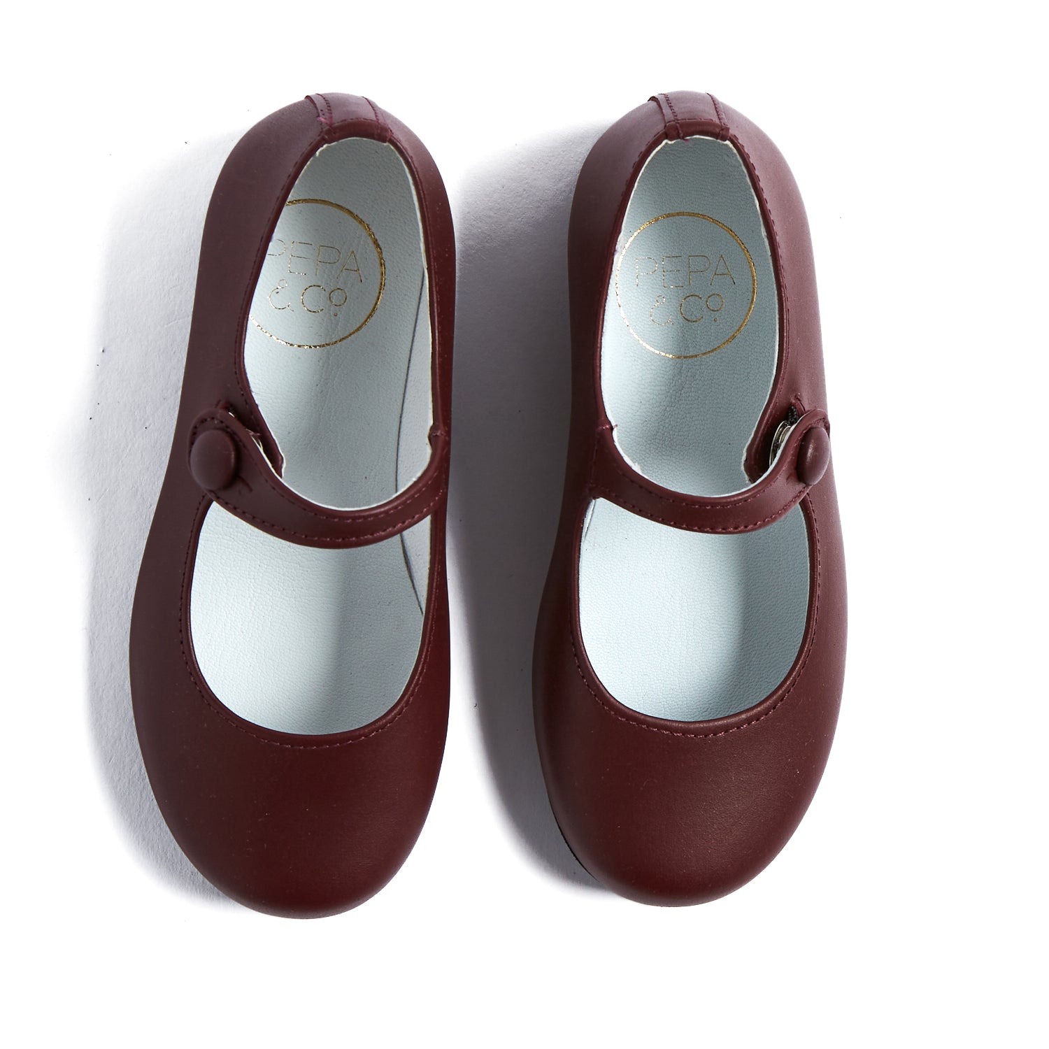 Girls Burgundy Leather Mary Jane Shoes SHOES from Pepa London US