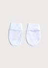 Newborn Mittens with Rocking Horse Embroidery Blue (1-3mths) Accessories  from Pepa London US