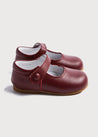 Mary Jane Baby Shoes in Burgundy (20-24EU) Shoes from Pepa London US