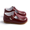 Leather Burgundy T-Bar Baby Shoes Shoes  from Pepa London US