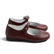 Girls Burgundy Leather Mary Jane Shoes SHOES from Pepa London US
