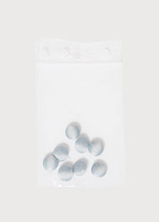 Blue silk covered buttons Buttons  from Pepa London US