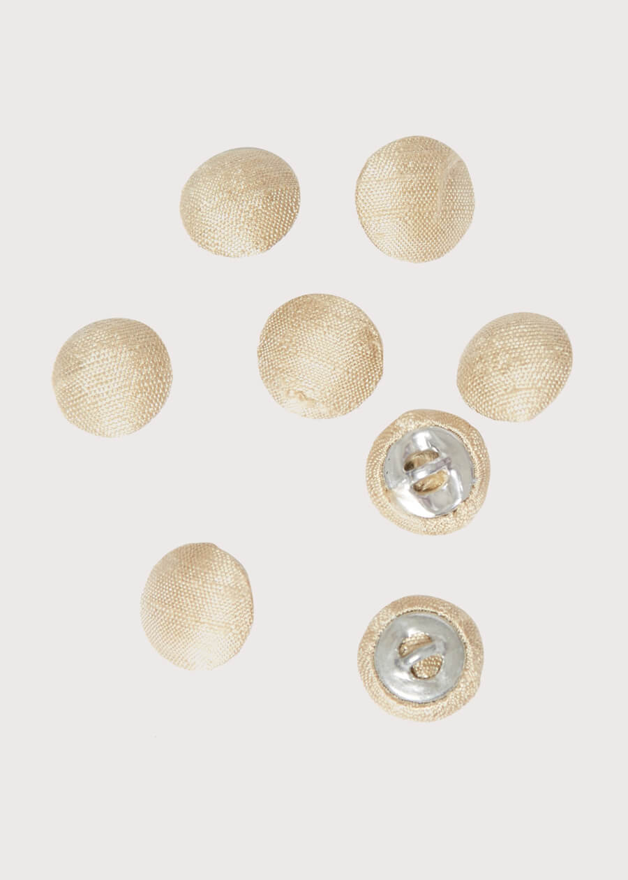Beige Silk Covered Buttons BUTTONS from Pepa London
