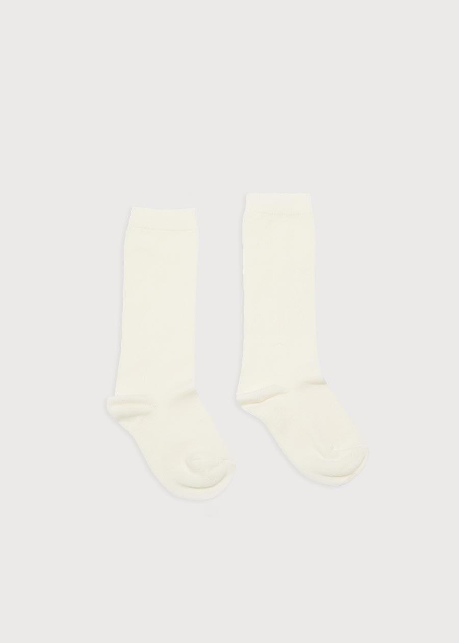 Plain high socks - Cream (0mths-10yrs) Socks from Pepa London US