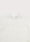 Boy's white double-breasted Mandarin collar shirt (12mths-10yrs) Shirts  from Pepa London US