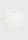 Boy's white double-breasted Mandarin collar shirt (12mths-10yrs) Shirts  from Pepa London US