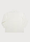 Boy's white double-breasted Mandarin collar shirt (12mths-10yrs) Shirts  from Pepa London US