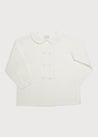White Double-Breasted Peter Pan Collar Shirt (12mths-10yrs) Shirts  from Pepa London US