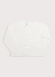 Boys Celebration Cardigan Ivory (2-8yrs) Knitwear  from Pepa London US