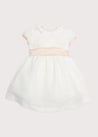 Flower Girl Ivory Dress with Pink Silk Sash (12mths-10yrs) Dresses  from Pepa London US