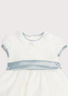 Flower Girl Ivory Dress with Blue Silk Sash (12mths-10yrs) Dresses  from Pepa London US