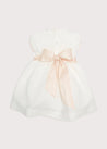 Ivory Handsmocked Occasion Dress with Pink Details (12mths-8yrs) Dresses  from Pepa London US