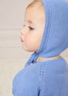 Openwork Knitted Bonnet in Blue (S-L) Knitted Accessories  from Pepa London US