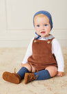 Corduroy Adjustable Strap Romper In Brown (6mths-2yrs) ROMPERS  from Pepa London US