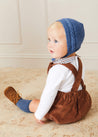 Corduroy Adjustable Strap Romper In Brown (6mths-2yrs) ROMPERS  from Pepa London US