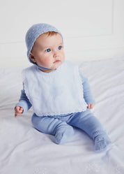 Blue Striped Cotton Bib ACCESSORIES from Pepa London US