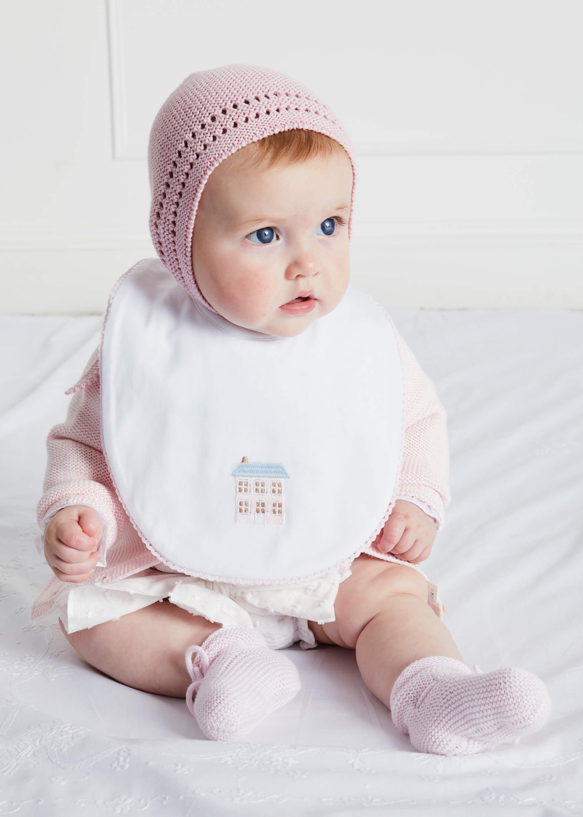 House Embroidered Cotton Bib ACCESSORIES from Pepa London US