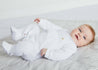 Peter Pan Collar Velour Nightwear in White (0-12mths) Nightwear  from Pepa London US