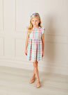 Polo Collar Sleeveless Bold Check Dress in Blue (12mths-10yrs) Dresses from Pepa London US