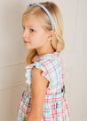 Polo Collar Sleeveless Bold Check Dress in Blue (12mths-10yrs) Dresses  from Pepa London US