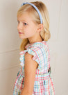 Polo Collar Sleeveless Bold Check Dress in Blue (12mths-10yrs) Dresses from Pepa London US