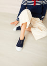 Canvas Plimsolls in Navy (20-34EU) Shoes  from Pepa London US