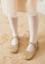 Glittery Mary Jane Shoes in Gold (24-37EU) SHOES from Pepa London