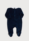 Polo Collar Velour Nightwear in Navy (0-12mths)m Nightwear  from Pepa London US