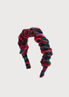 Scrunchie Hairband in Red Tartan Hair Accessories  from Pepa London US