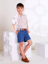 Classic Smart Shorts in French Blue (4-10yrs) Shorts  from Pepa London US