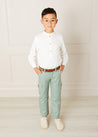 Cargo Pocket Trousers in Green (4-10yrs) Trousers  from Pepa London US